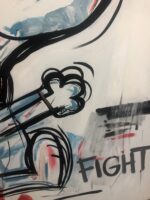 Snoopy Flying Ace Graffiti Oil Painting - 2 Piece Canvas Wall Art #SS 057 - Image 3