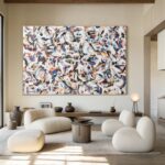 Original Large Colorful Abstract Art on Canvas #TC 140 - Image 5