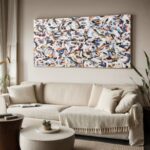 Original Large Colorful Abstract Art on Canvas #TC 140 - Image 6