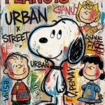 Modern Urban Street Art Peanuts Oil Painting for Wall Decor #SS 069