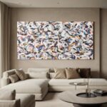 Original Large Colorful Abstract Art on Canvas #TC 140 - Image 7