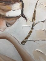 3D Textured Female Portrait - Modern Art Decor #TB 008 - Image 11