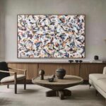 Original Large Colorful Abstract Art on Canvas #TC 140 - Image 3