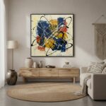 Colorful Abstract Expressionist Canvas Art | Modern Living Room Decor #AA 527 - Image 8