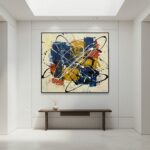 Colorful Abstract Expressionist Canvas Art | Modern Living Room Decor #AA 527 - Image 9
