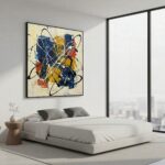 Colorful Abstract Expressionist Canvas Art | Modern Living Room Decor #AA 527 - Image 4