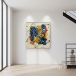 Colorful Abstract Expressionist Canvas Art | Modern Living Room Decor #AA 527 - Image 7