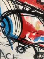 Snoopy Flying Ace Graffiti Oil Painting - 2 Piece Canvas Wall Art #SS 057 - Image 4
