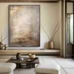 Wabi Sabi Textured Wall Art | Large Vertical Neutral Abstract Canvas #ZZ 109 - Image 7