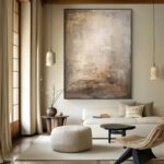 Wabi Sabi Textured Wall Art | Large Vertical Neutral Abstract Canvas #ZZ 109 - Image 8
