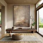 Wabi Sabi Textured Wall Art | Large Vertical Neutral Abstract Canvas #ZZ 109 - Image 9