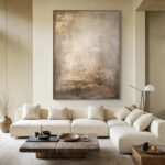 Wabi Sabi Textured Wall Art | Large Vertical Neutral Abstract Canvas #ZZ 109 - Image 11