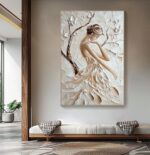 3D Textured Female Portrait - Modern Art Decor #TB 008 - Image 2