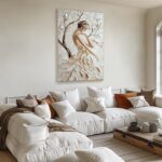 3D Textured Female Portrait - Modern Art Decor #TB 008 - Image 9